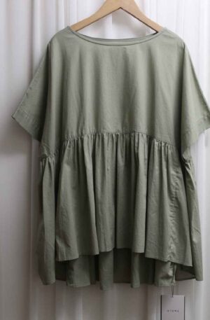 [ QTUME / クチューム ] ハイウエスト切り替えブラウス