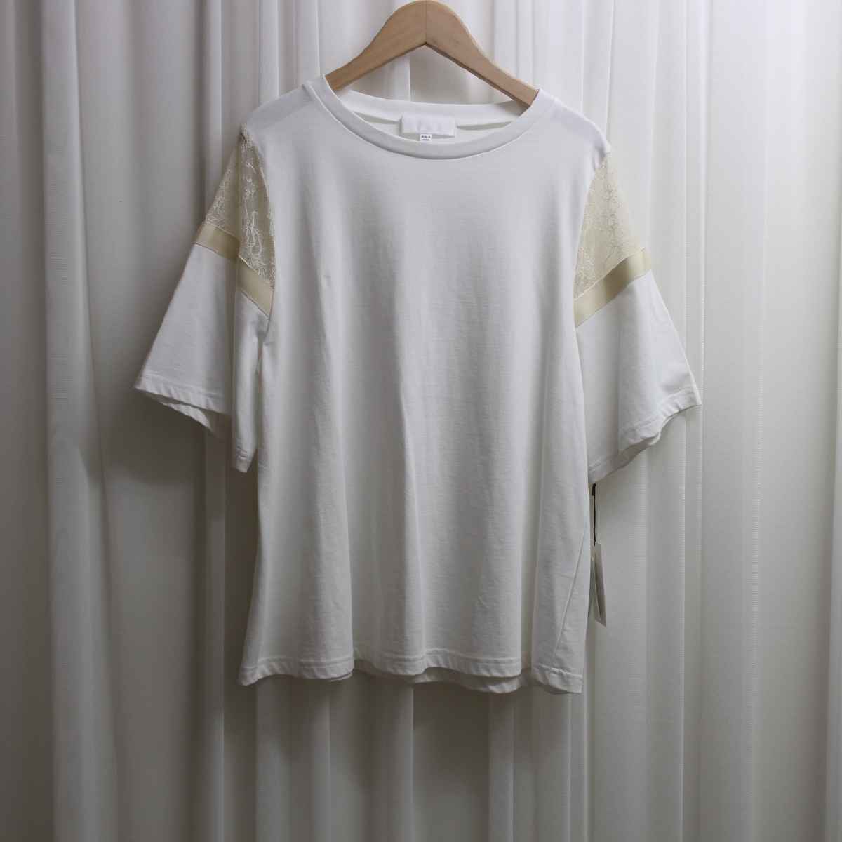 [ le chanter / ルシャンテ ] 袖レース切り替えTシャツ