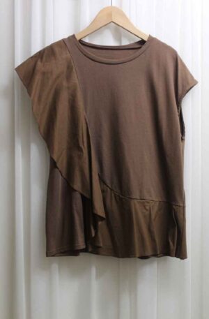 [ epidemique / エピデミーク ] 異素材フリルTシャツ