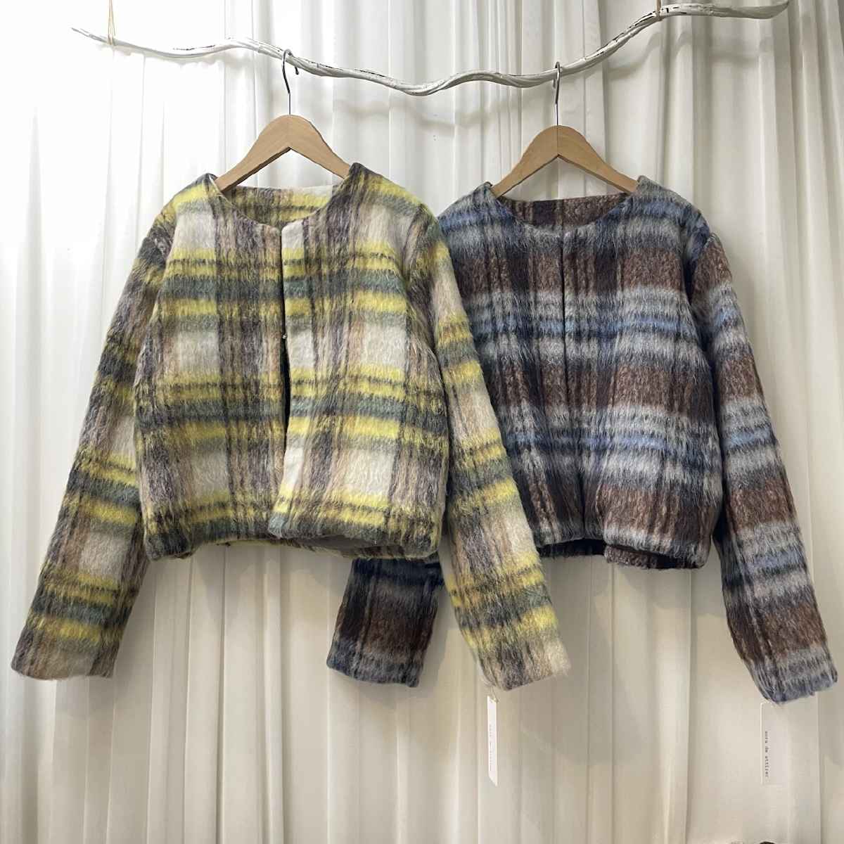 [ epidemique / エピデミーク ] チェック柄シャギージャケット