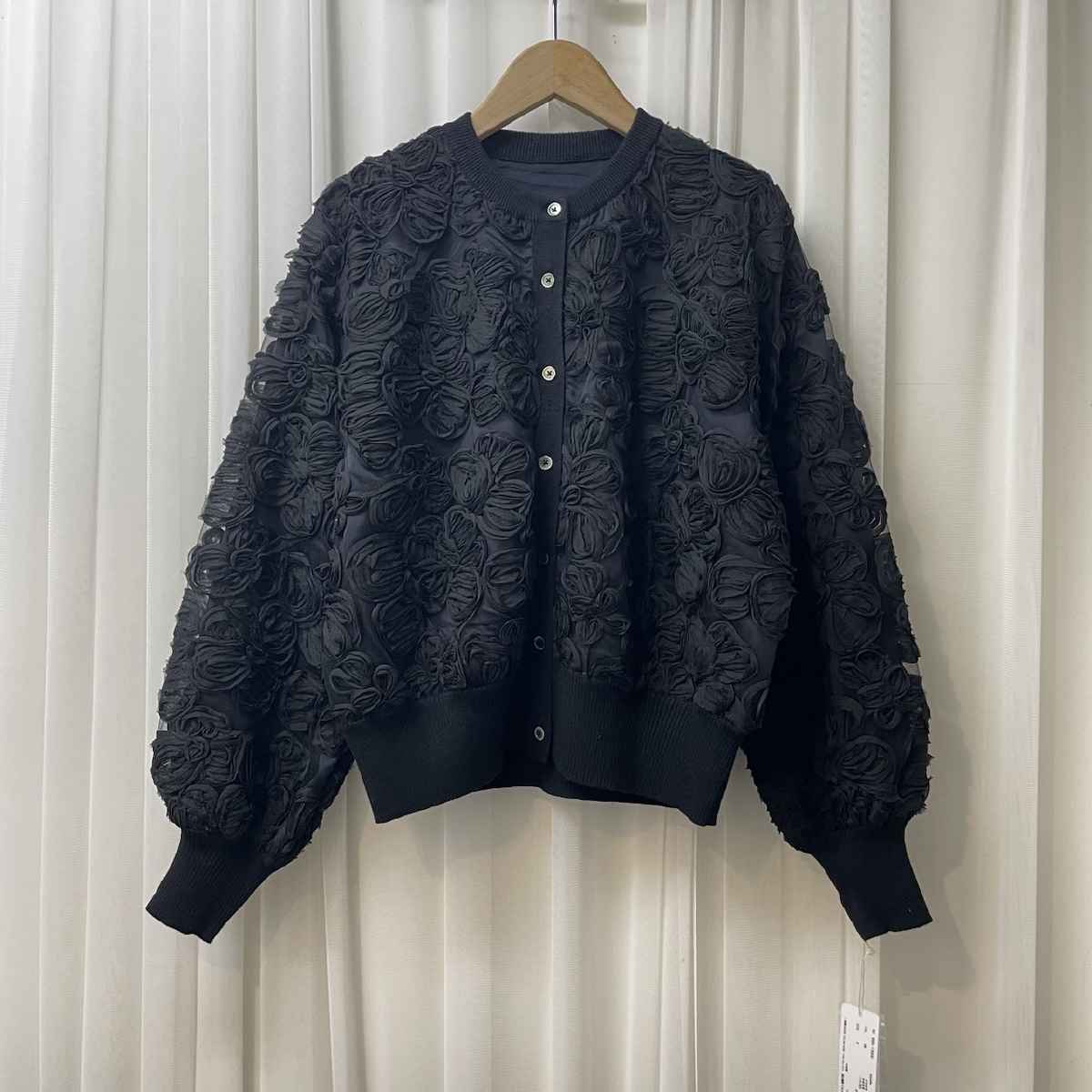 [ epidemique / エピデミーク ] チュールフラワーコードニットカーディガン