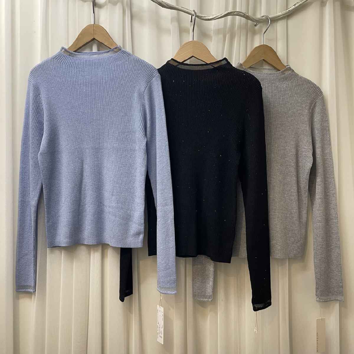 [ epidemique / エピデミーク ] プチスパンコールリブニット