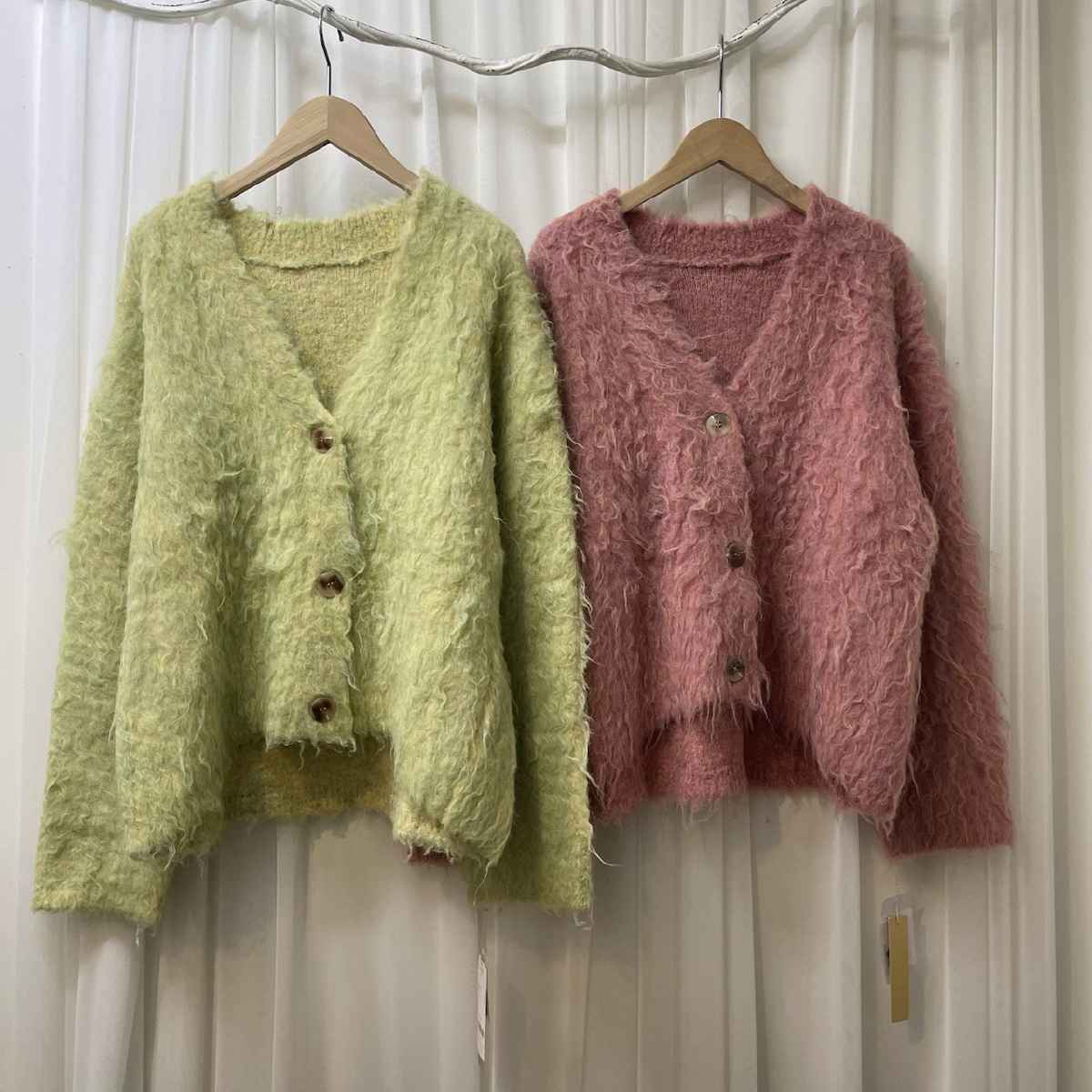 [ Le’s Ageu / レ・アージュ ] シャギーニットカーディガン