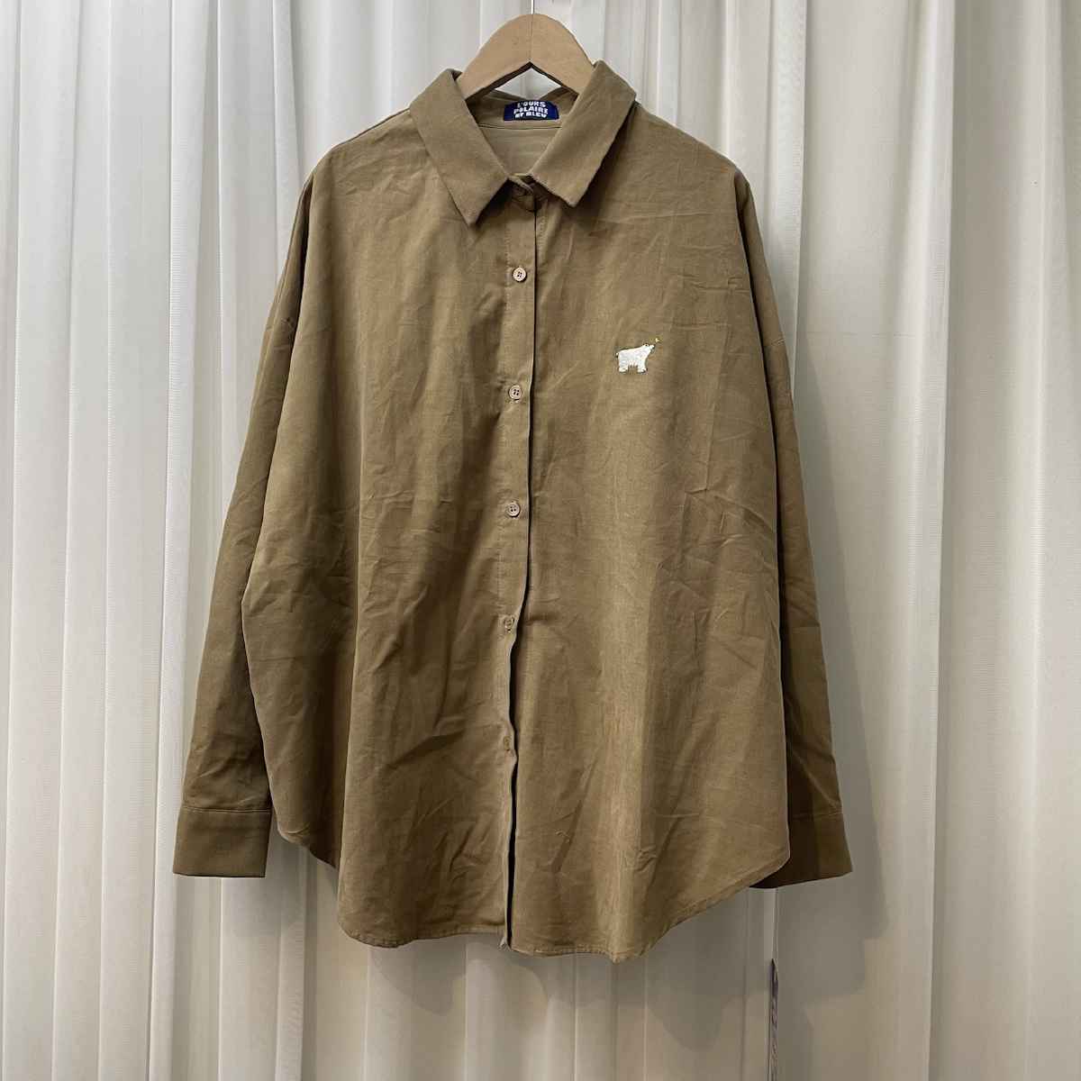 12月下旬入荷 [ L’OURS POLAIRE ET BLEU / ルスポレール＆ブリュ ] 細コールベーシックシャツ