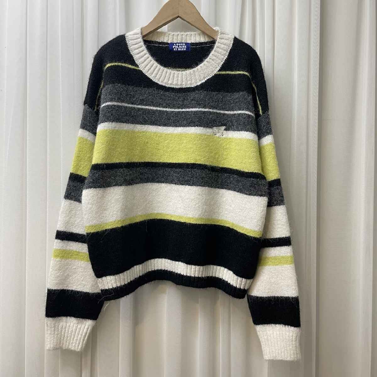 12月下旬入荷 [ L’OURS POLAIRE ET BLEU / ルスポレール＆ブリュ ] マルチボーダープルオーバー