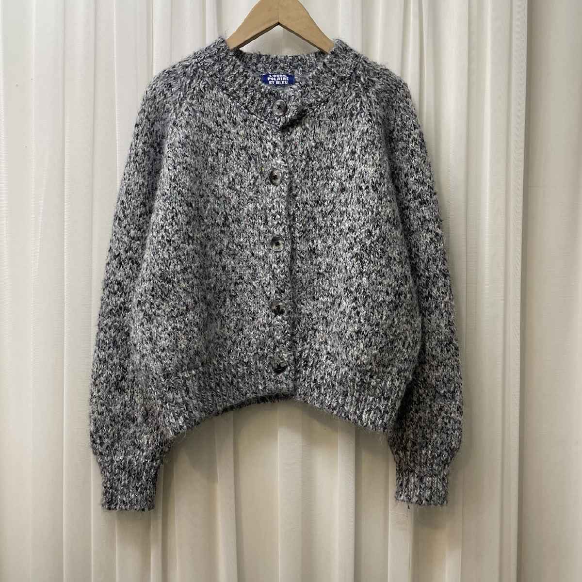 12月下旬入荷 [ L’OURS POLAIRE ET BLEU / ルスポレール＆ブリュ ] メランジニットカーディガン