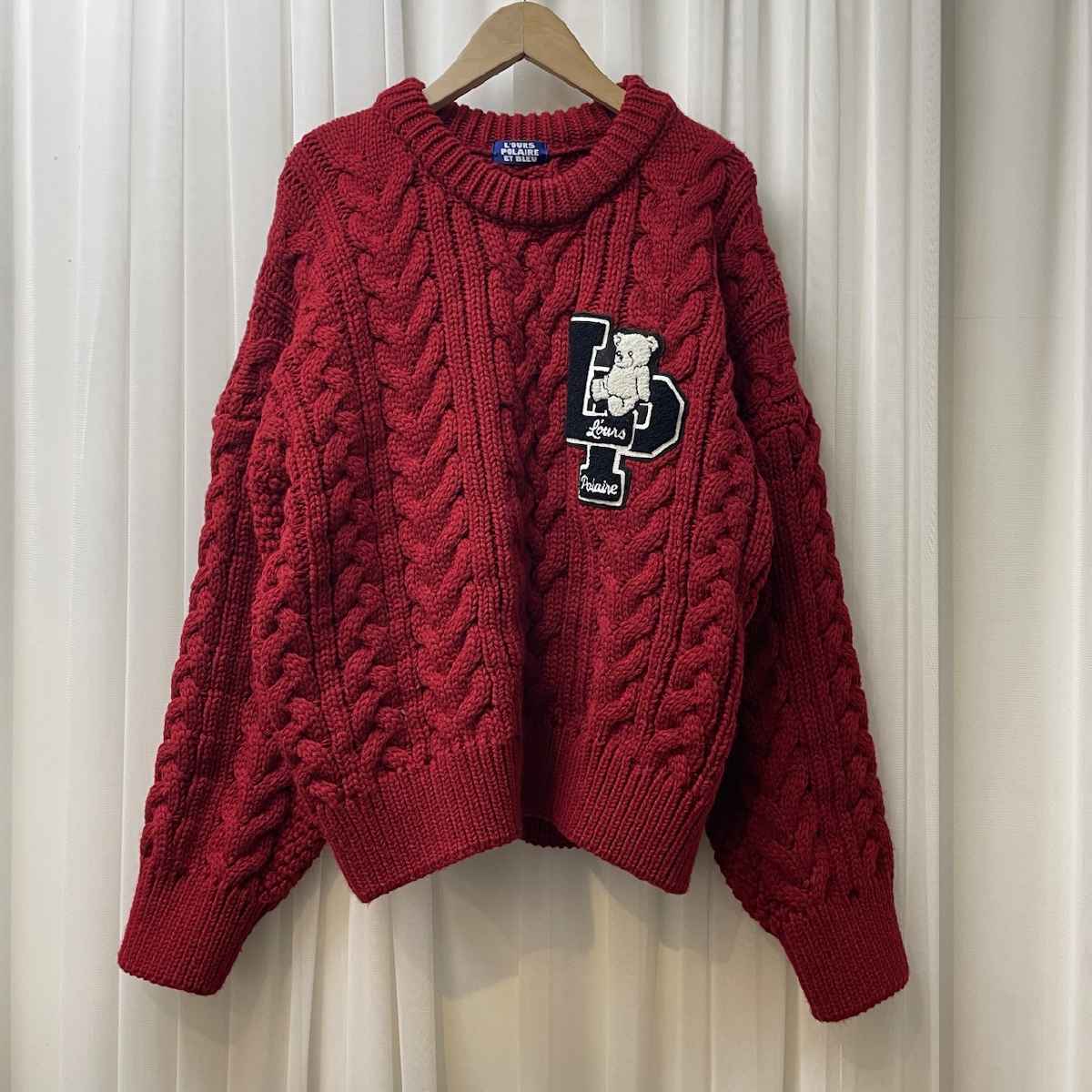 12月下旬入荷 [ L’OURS POLAIRE ET BLEU / ルスポレール＆ブリュ ] ケーブルニットプルオーバー