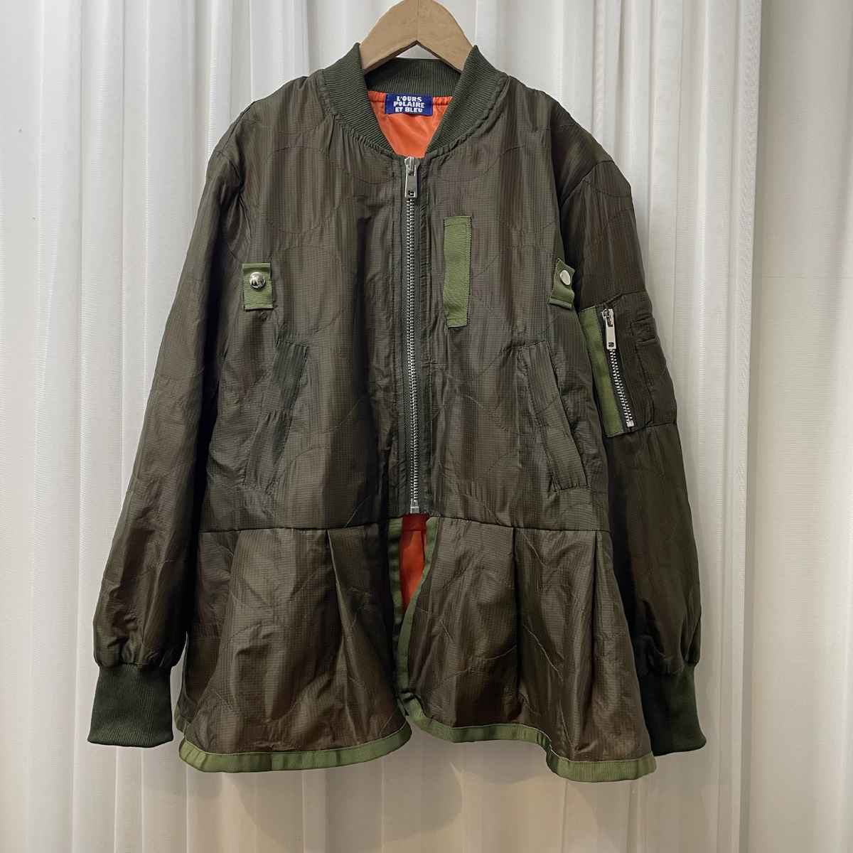 12月下旬入荷 [ L’OURS POLAIRE ET BLEU / ルスポレール＆ブリュ ] キルティングペプラムジャケット