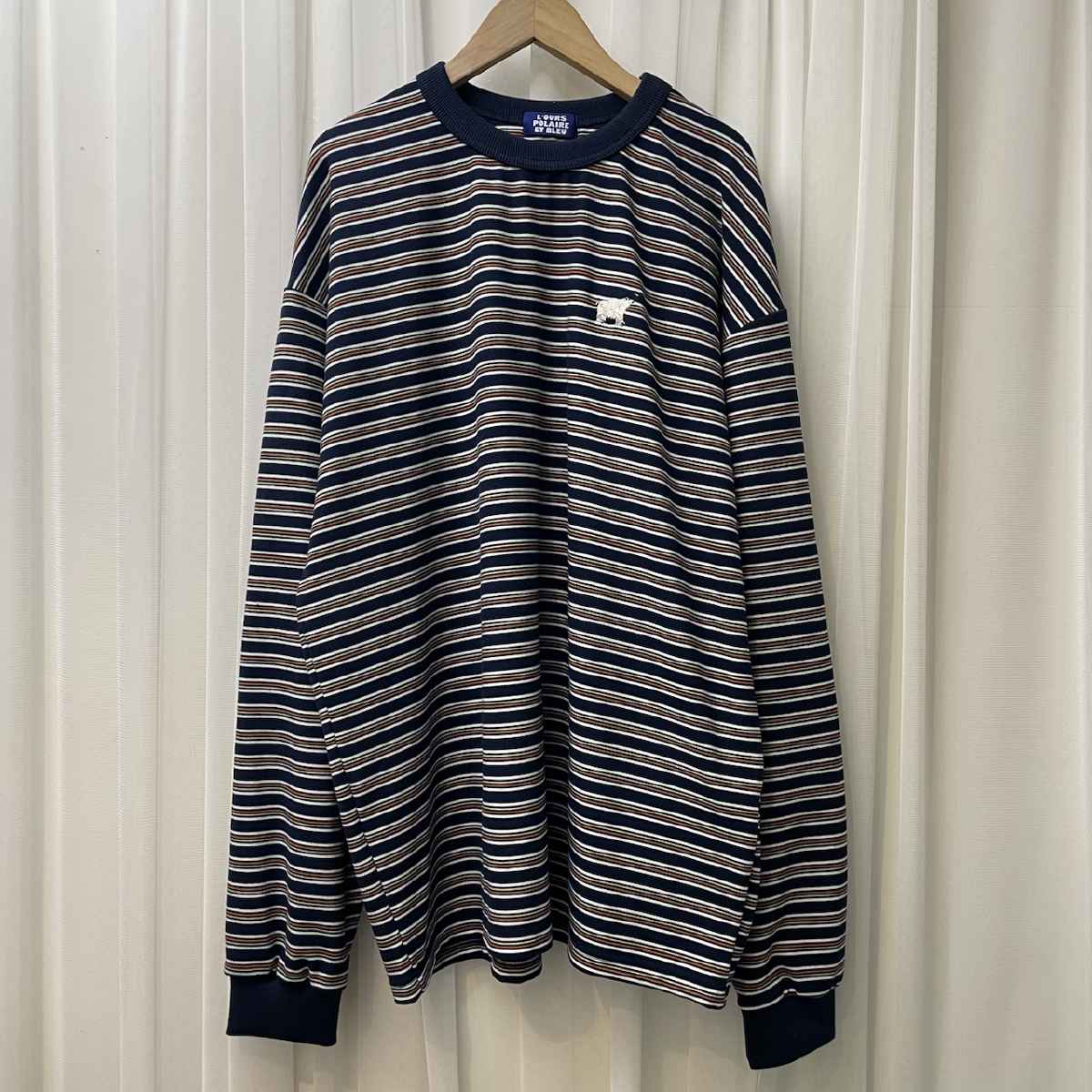 [ L’OURS POLAIRE ET BLEU / ルスポレール＆ブリュ ] マルチボーダー長袖Tシャツ