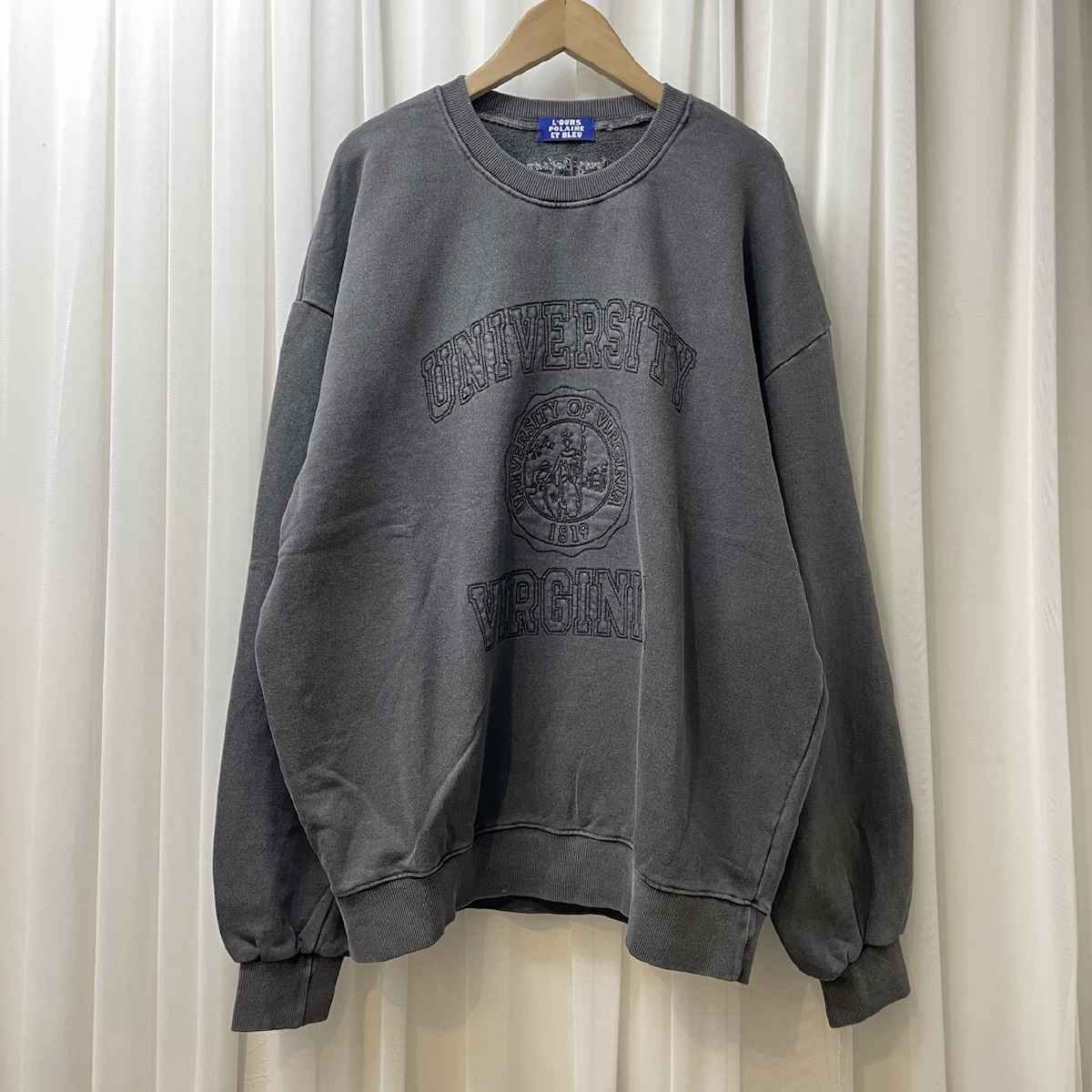 [ L’OURS POLAIRE ET BLEU / ルスポレール＆ブリュ ] ステッチ刺繍スウェット