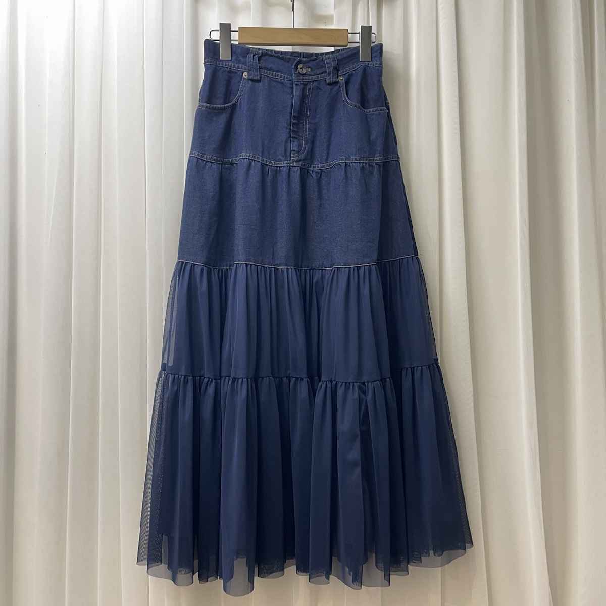 [ Le’s Ageu / レ・アージュ ] テンセルデニムデザインスカート