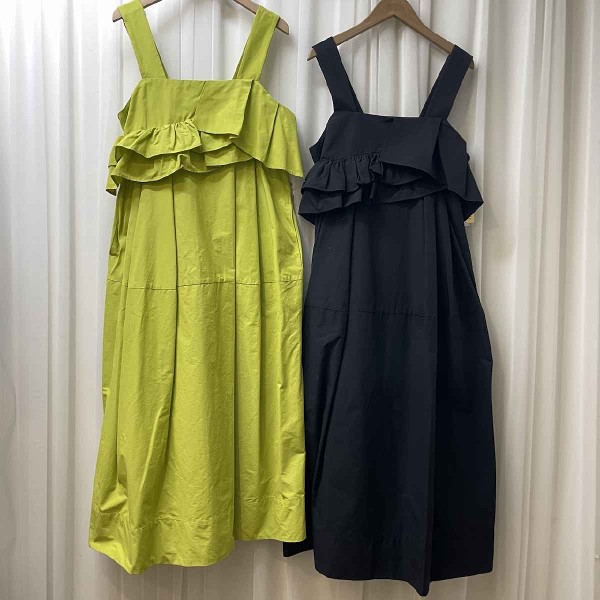 [ Le’s Ageu / レ・アージュ ] タフタ生地フリルワンピース