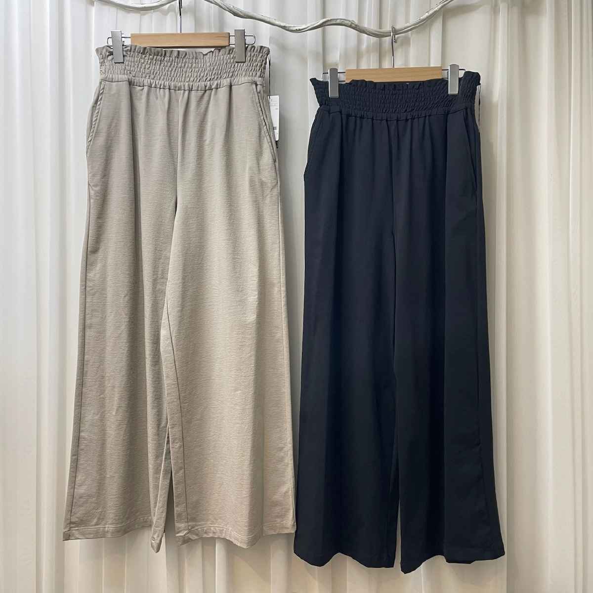[ TRINITY / トリニティ ] 杢調ストレッチワイドパンツ