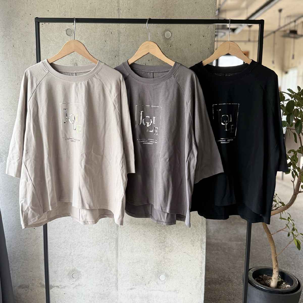 [ epidemique / エピデミーク ] 七分袖箔プリントTシャツ